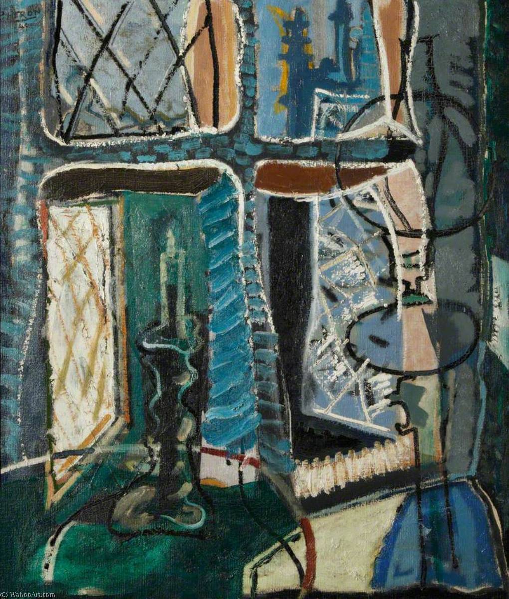 Order Art Reproductions Crambe Vicarage Night 1949, 1949 by Patrick Heron (Inspired By) (1920-1999, United Kingdom) | ArtsDot.com