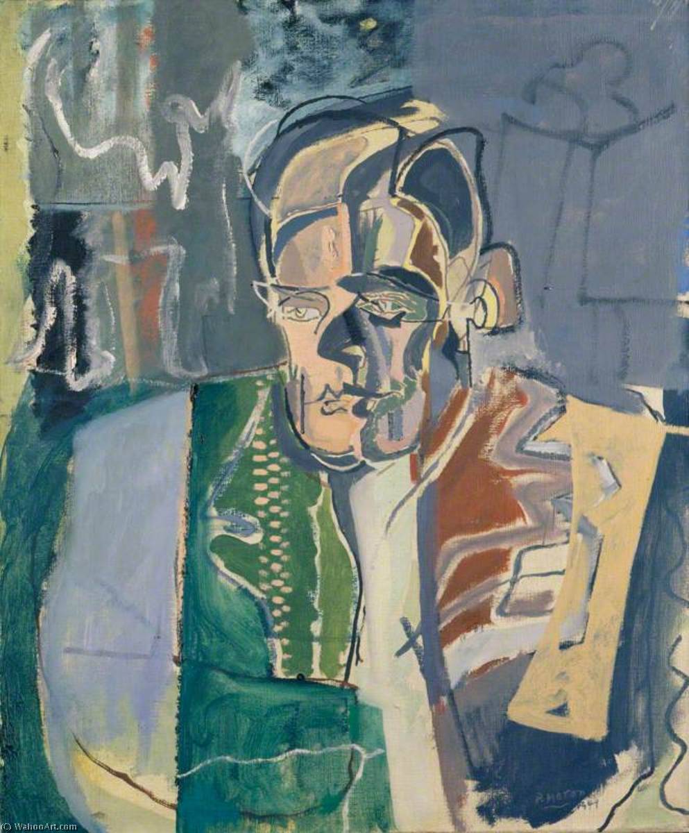 Order Oil Painting Replica T. S. Eliot, 1949 by Patrick Heron (Inspired By) (1920-1999, United Kingdom) | ArtsDot.com