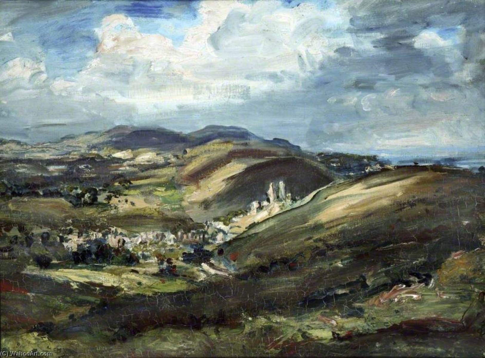 Buy Museum Art Reproductions Corfe Castle and the Isle of Purbeck, 1908 by Philip Wilson Steer (1860-1942, United Kingdom) | ArtsDot.com