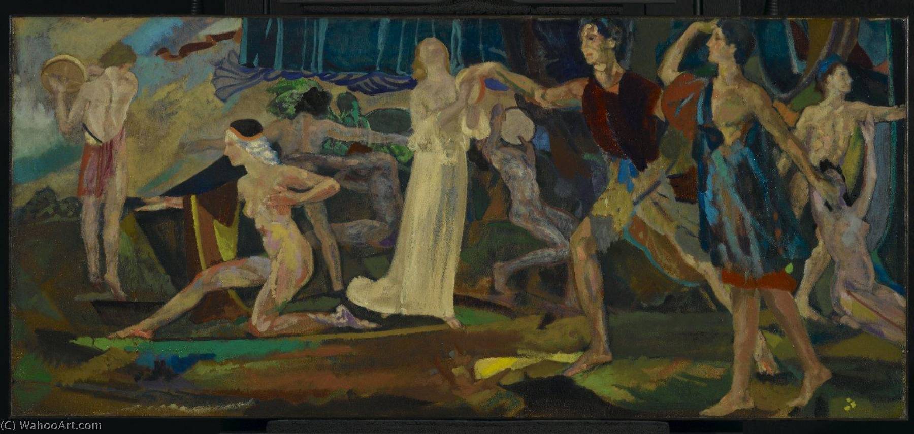 Order Paintings Reproductions Freshness of the Wounded, 1917 by Arthur Bowen Davies (1863-1928, United States) | ArtsDot.com
