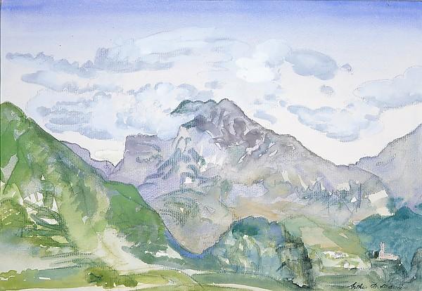 Order Paintings Reproductions Mountains by Arthur Bowen Davies (1863-1928, United States) | ArtsDot.com