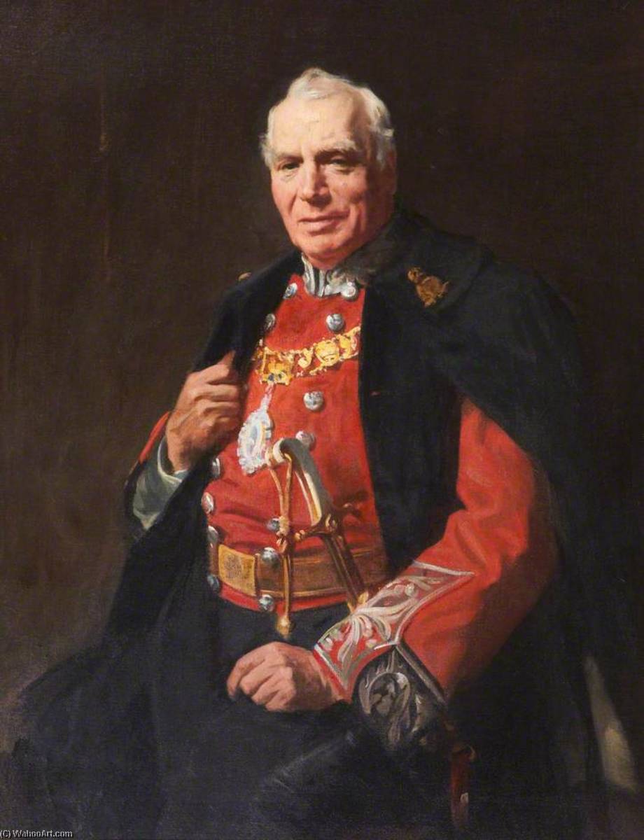 Order Oil Painting Replica Sir Robert Kirk Inches, Lord Provost (1912–1916), 1916 by George Fiddes Watt (Inspired By) (1873-1960) | ArtsDot.com