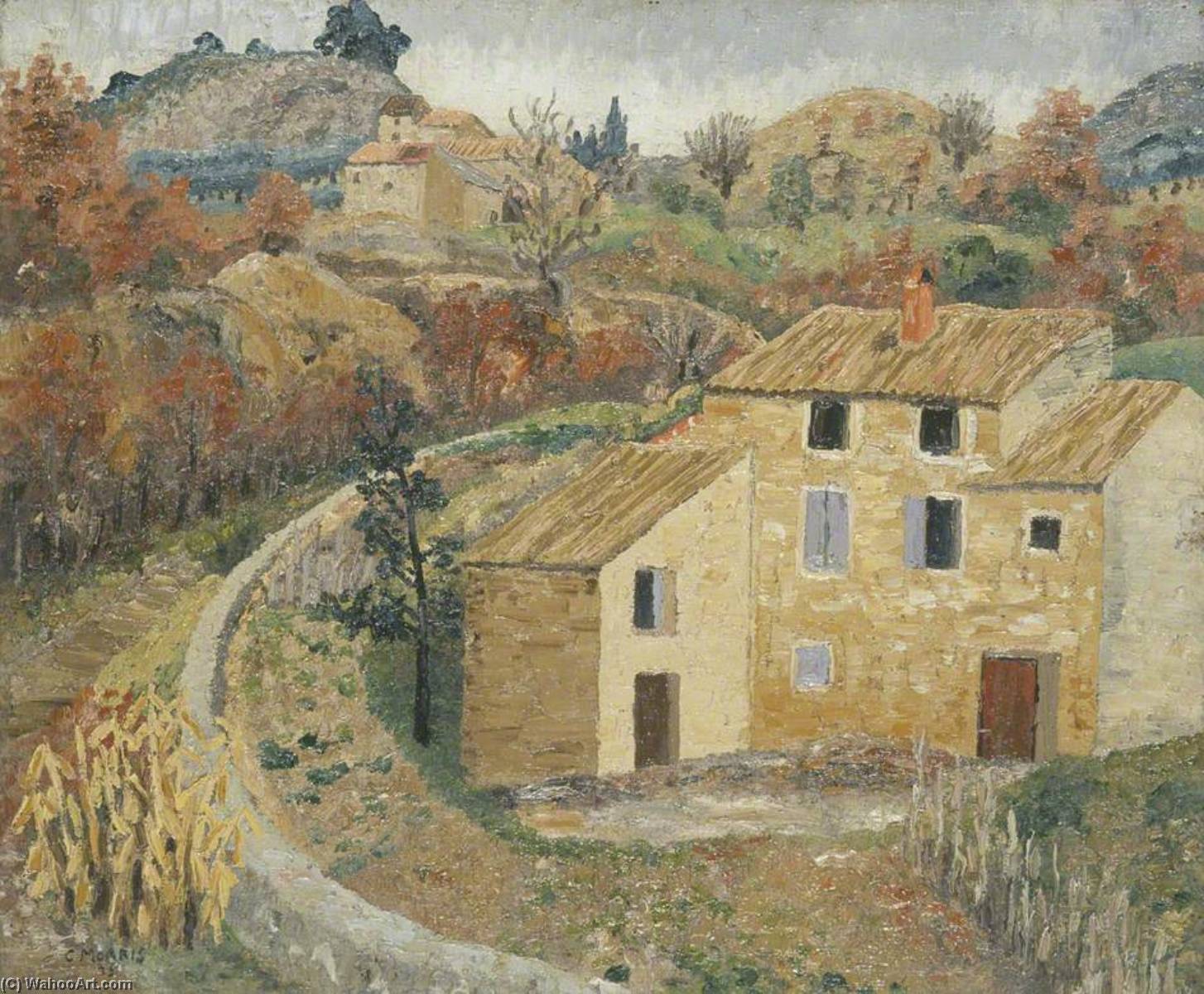 Order Oil Painting Replica Landscape Vallée de L`Ouvéze, 1925 by Cedric Lockwood Morris (Inspired By) (1889-1982, United Kingdom) | ArtsDot.com