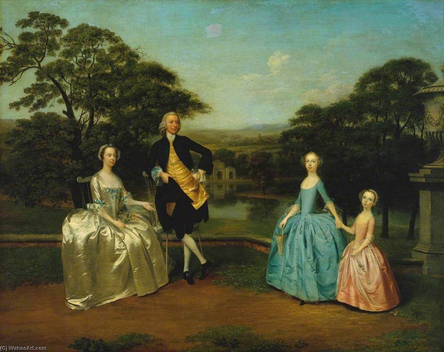 Buy Museum Art Reproductions The James Family, 1751 by Arthur William Devis (1712-1787, United Kingdom) | ArtsDot.com