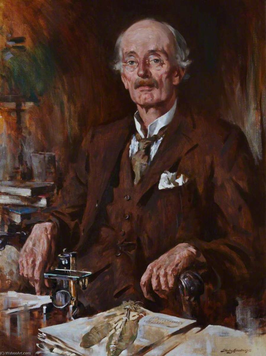 Order Oil Painting Replica Sir William Wright Smith (1875–1956), FRSE, 1945 by Stanley Cursiter (Inspired By) (1887-1976, Scotland) | ArtsDot.com