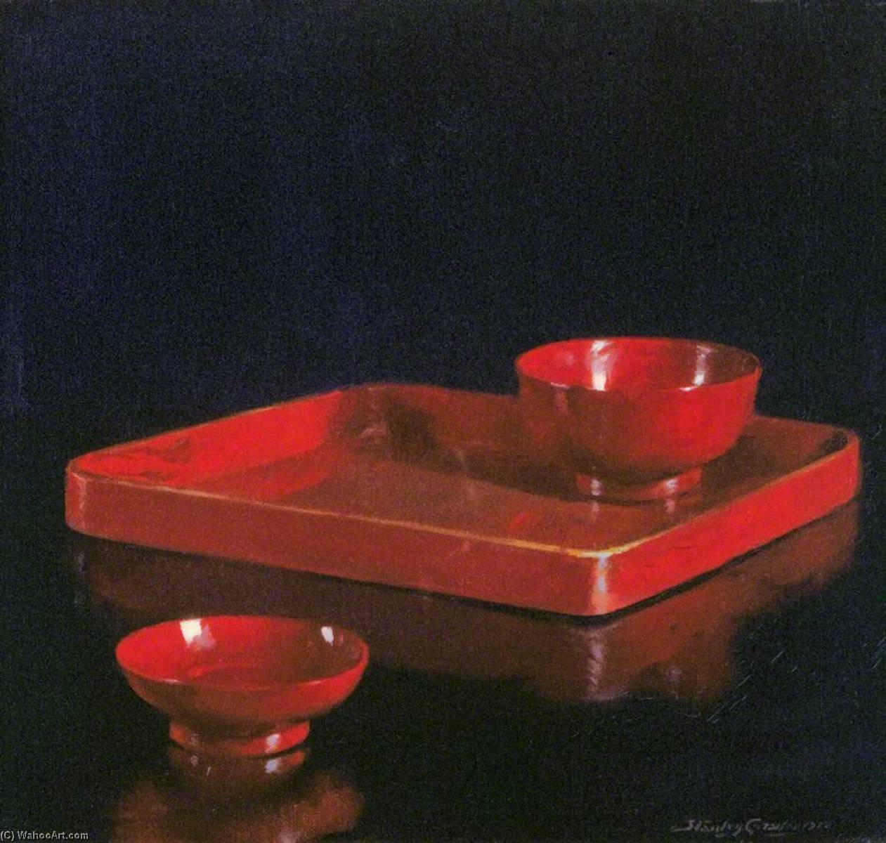 Order Paintings Reproductions Red Lacquer, 1922 by Stanley Cursiter (Inspired By) (1887-1976, Scotland) | ArtsDot.com