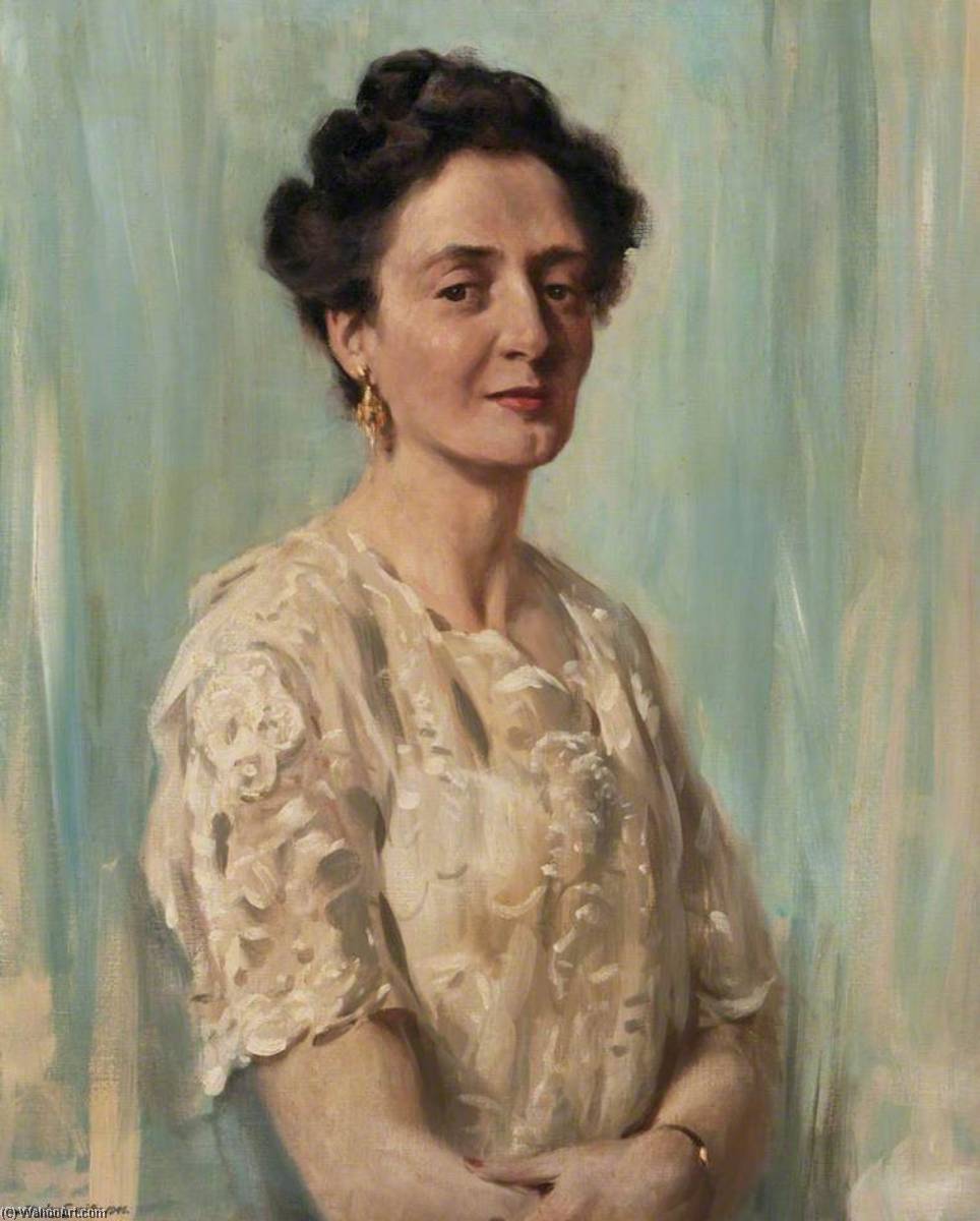 Order Oil Painting Replica Margaret Baikie of Tankerness, 1946 by Stanley Cursiter (Inspired By) (1887-1976, Scotland) | ArtsDot.com