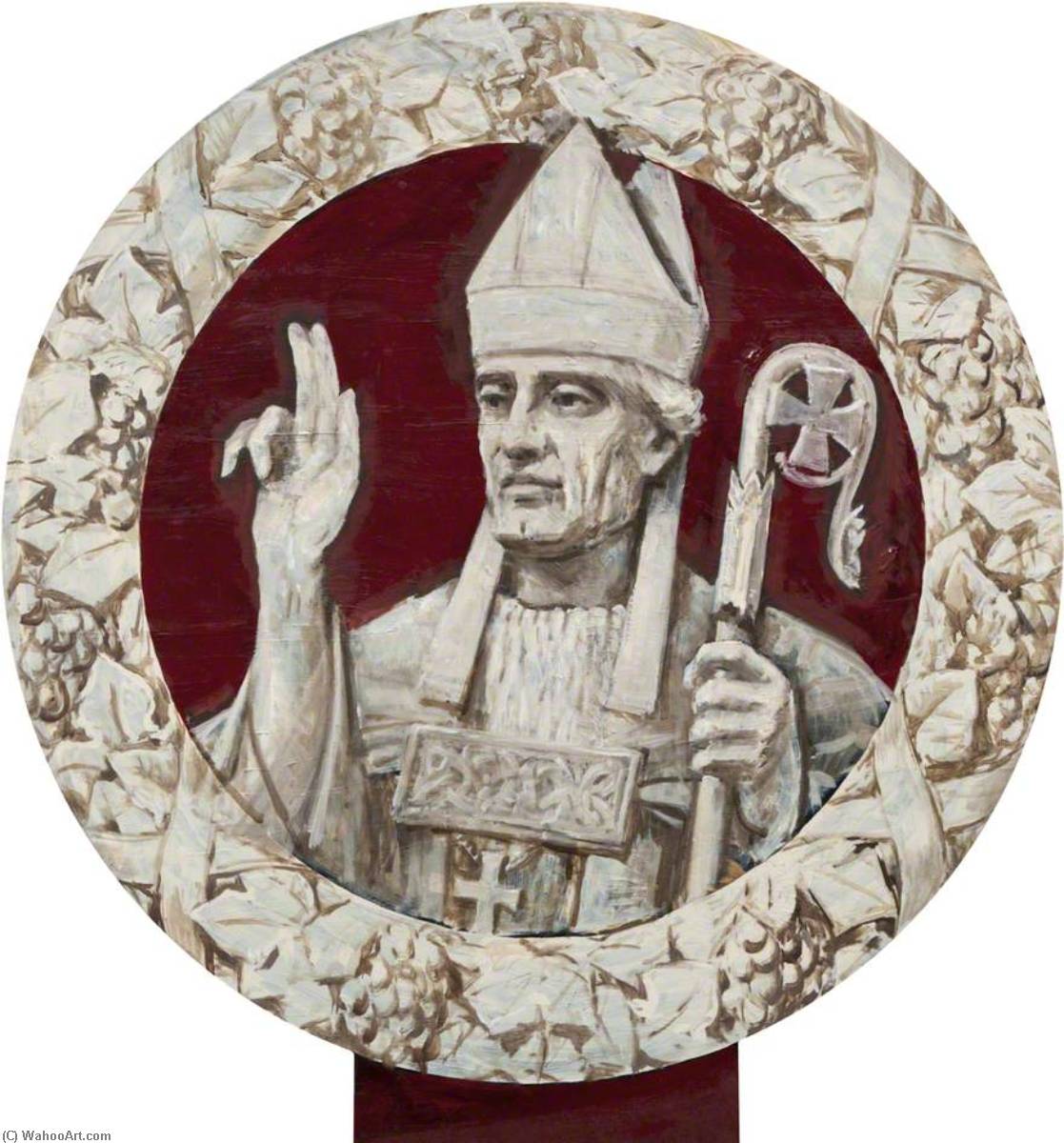 顺序 畫複製 圣罗根瓦尔德主教威廉教堂的雕刻研究(recto) 通过 Stanley Cursiter (灵感来自) (1887-1976, Scotland) | ArtsDot.com