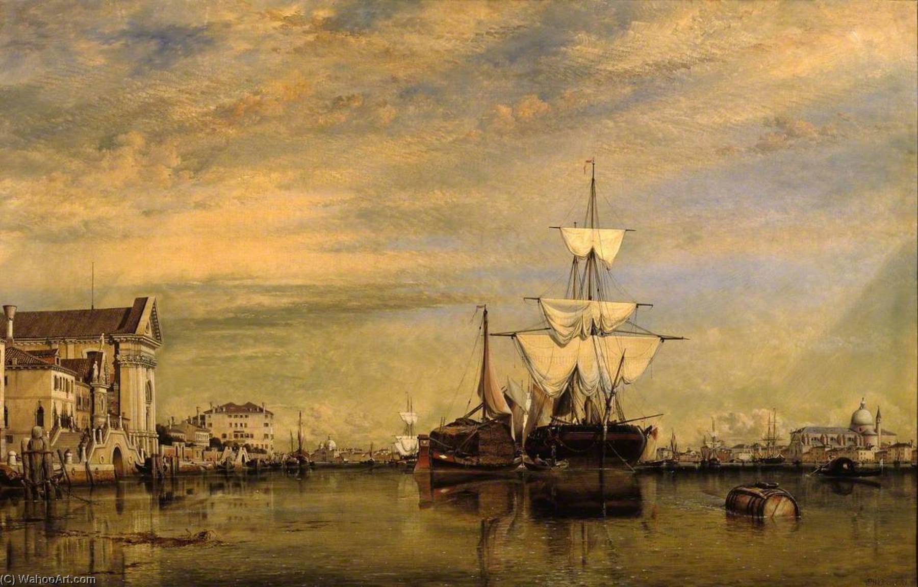 Buy Museum Art Reproductions Canal of the Giudecca, Venice, 1867 by Edward William Cooke (1811-1880, United Kingdom) | ArtsDot.com