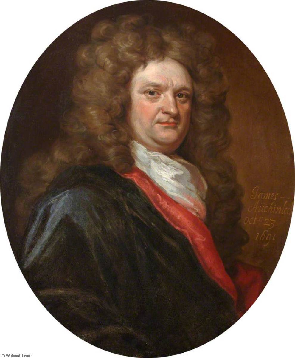 Order Oil Painting Replica James Auchinleck (1651–1720 ), FRCSEd (1691), 1700 by John Baptist De Medina (1659-1710) | ArtsDot.com