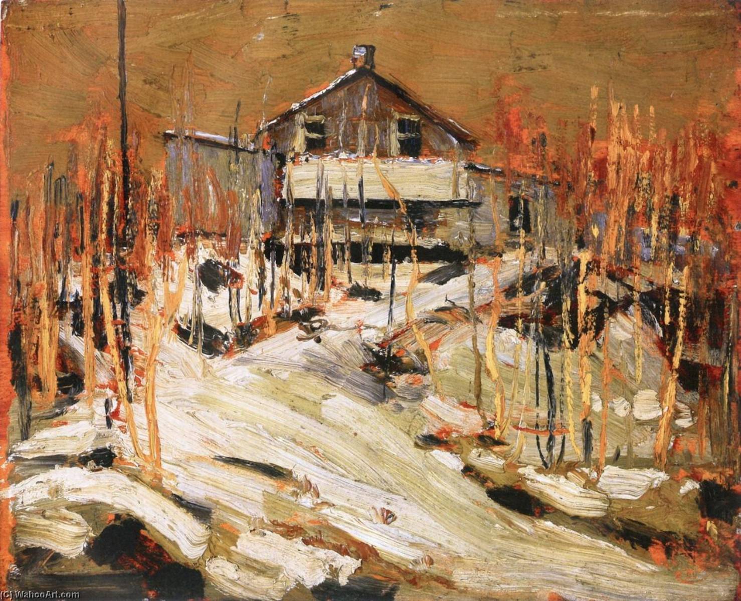 Obtener Grabados De Calidad Del Museo Fraser`s Lodge, 1915 de Tom Thomson (1877-1917, Canada) | ArtsDot.com