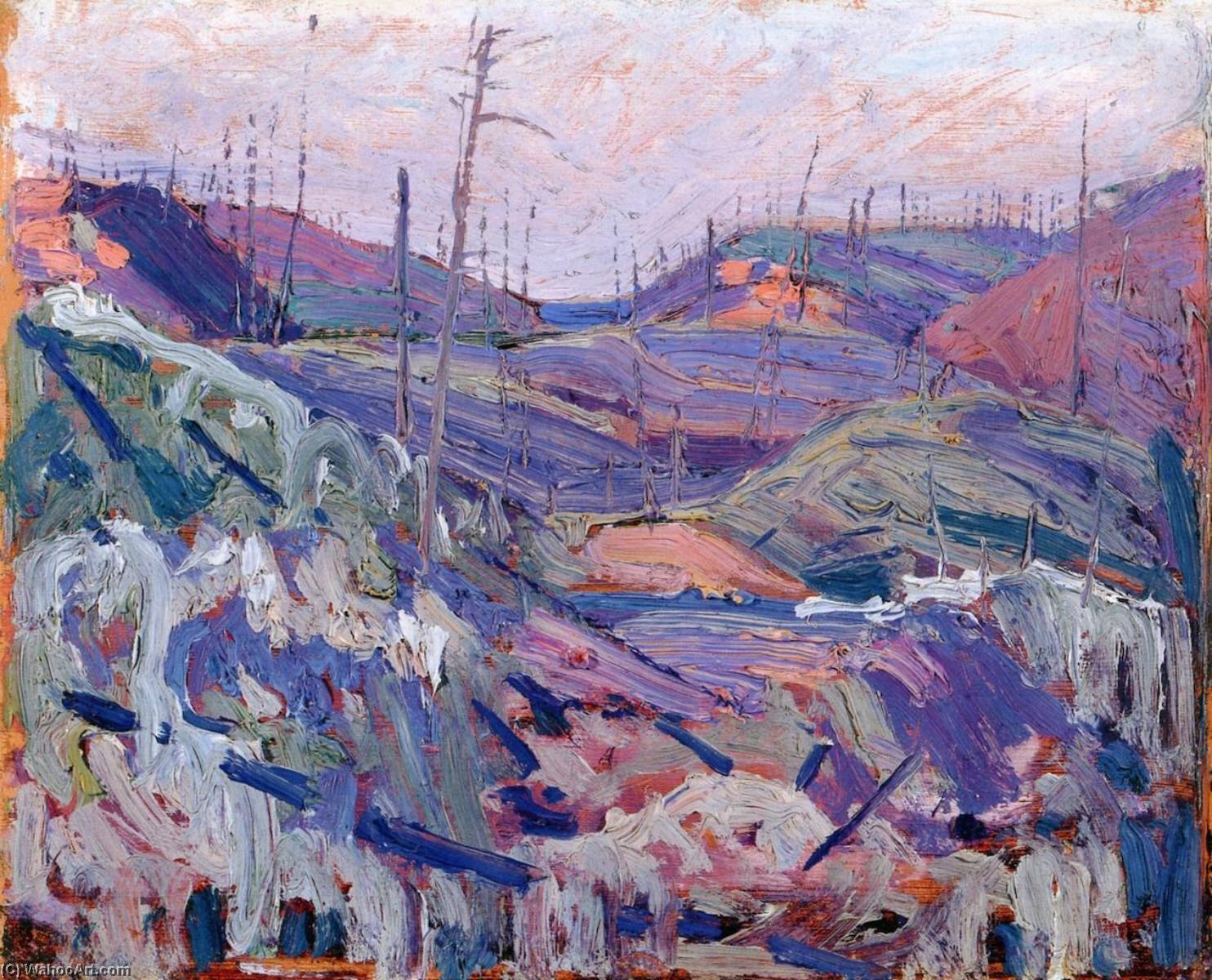 Order Art Reproductions Fire Swept Hills, 1915 by Tom Thomson (1877-1917, Canada) | ArtsDot.com