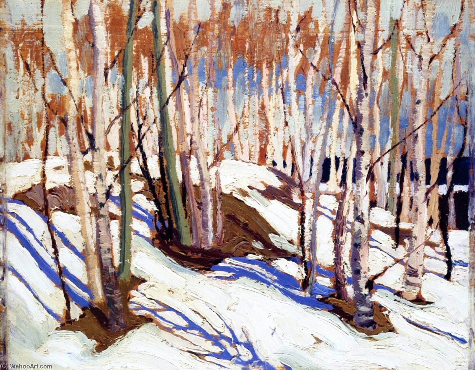 Order Oil Painting Replica Early Spring, Canoe Lake, 1917 by Tom Thomson (1877-1917, Canada) | ArtsDot.com