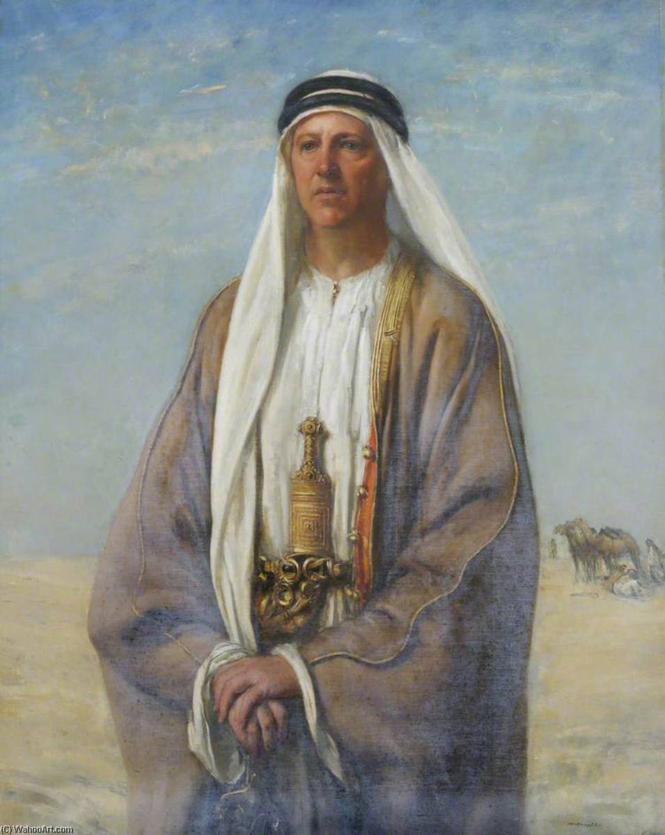 Buy Museum Art Reproductions Bertram Sidney Thomas (1892–1950), Explorer and Arabist, 1931 by Walter Westley Russell (1867-1949, United Kingdom) | ArtsDot.com