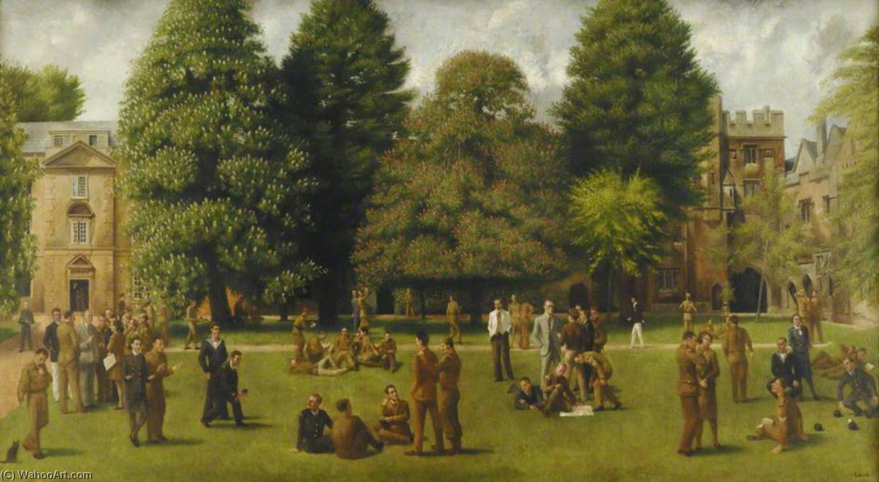 Obter Gravura De Qualidade De Museu Tropas em Balliol, Segunda Guerra Mundial por Richard Ernst Eurich (Inspirado por) (1903-1992, United Kingdom) | ArtsDot.com