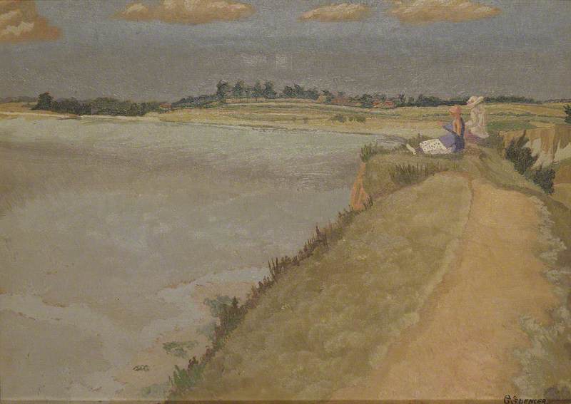 Order Oil Painting Replica Pegwell Bay, Kent, 1921 by Gilbert Spencer (Inspired By) (1892-1979, United Kingdom) | ArtsDot.com