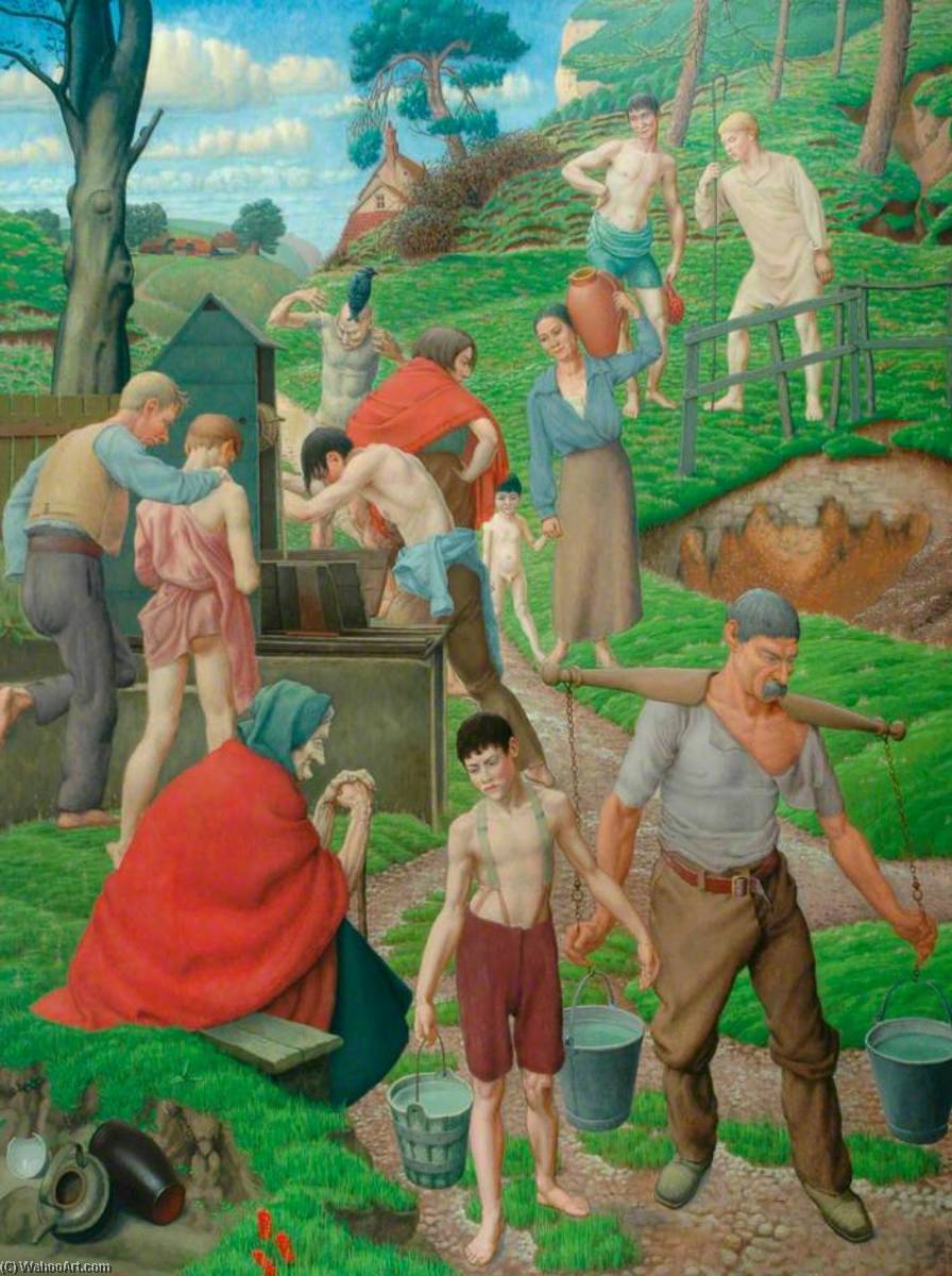 Order Paintings Reproductions The Well, 1920 by Ralph Nicholas Chubb (Inspired By) (1892-1960) | ArtsDot.com