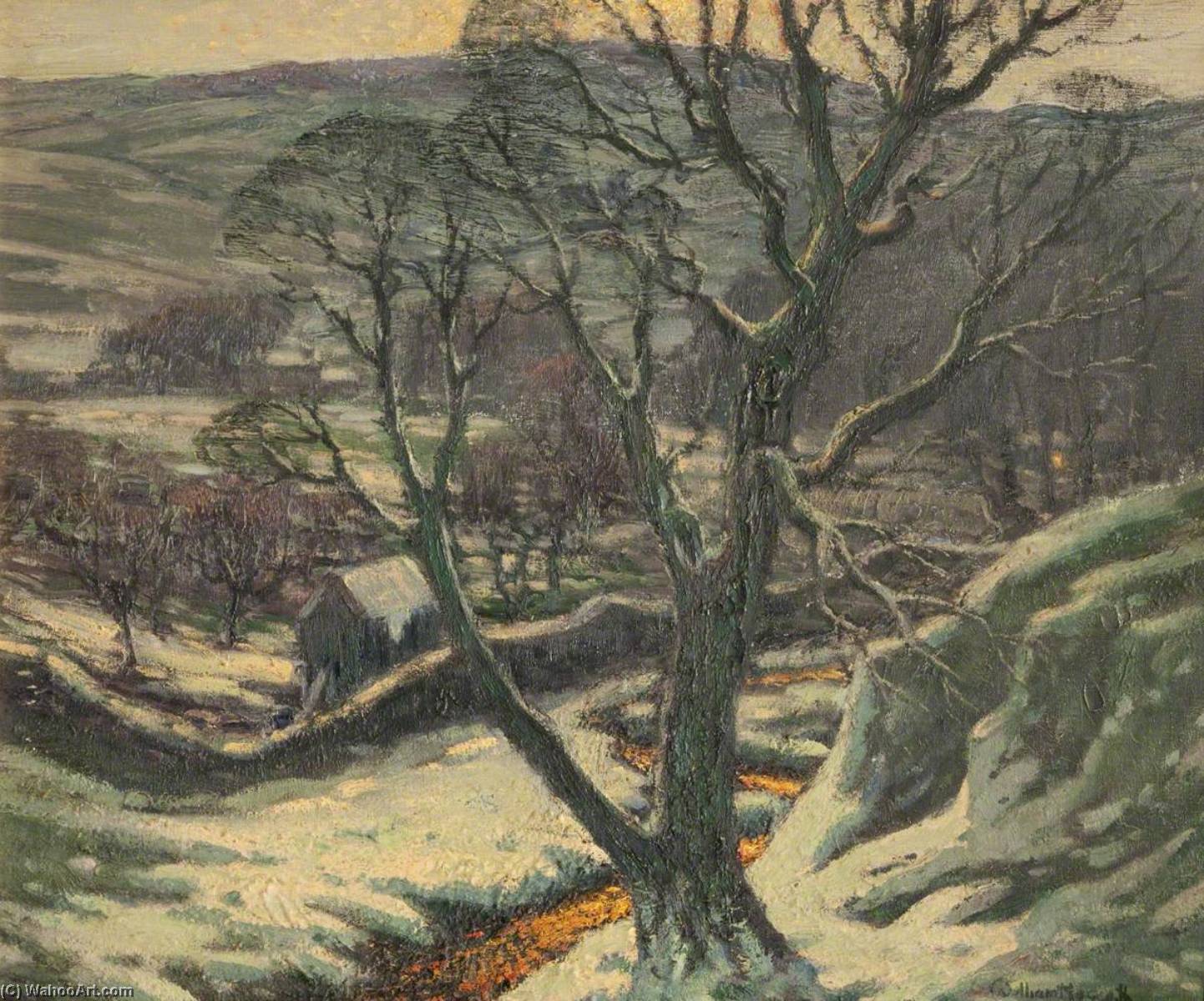 Buy Museum Art Reproductions Tree and Landscape in Snow, 1961 by William Hoggatt (Inspired By) (1879-1961) | ArtsDot.com