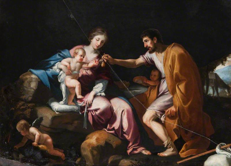 Order Oil Painting Replica The Rest on the Flight into Egypt, 1639 by Jacques De Stella (1596-1657) | ArtsDot.com