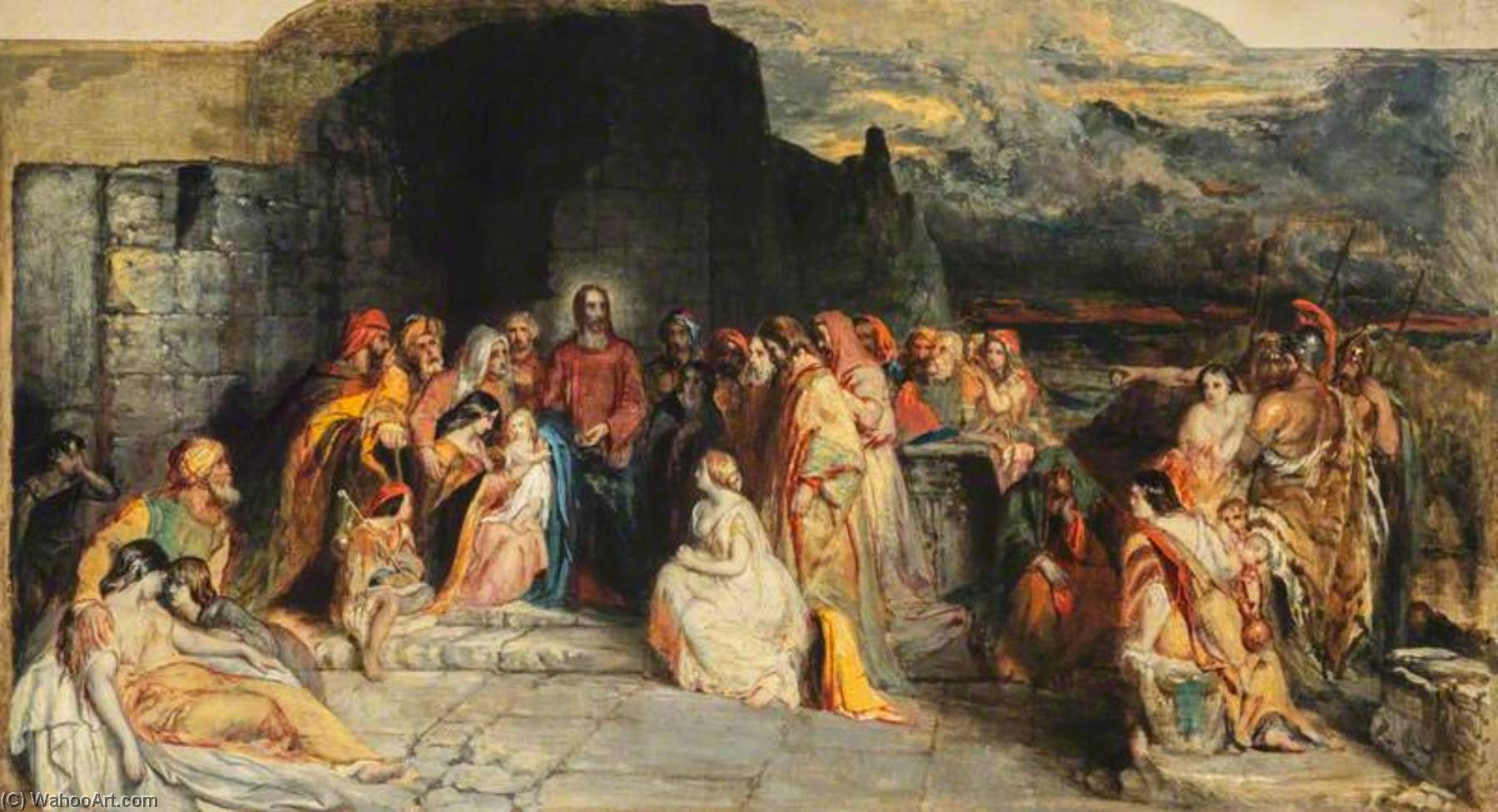 Buy Museum Art Reproductions Study for `Christ Teacheth Humility`, 1847 by Robert Scott Lauder (1803-1869) | ArtsDot.com
