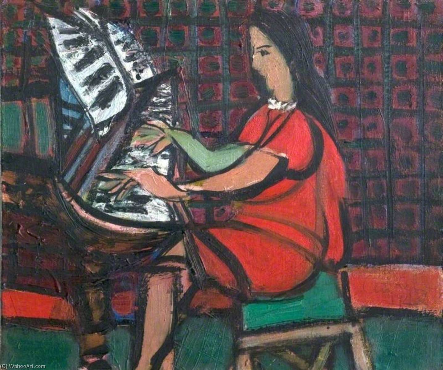 Buy Museum Art Reproductions Girl at a Piano, 1948 by Ceri Giraldus Richards (Inspired By) (1903-1971, United States) | ArtsDot.com