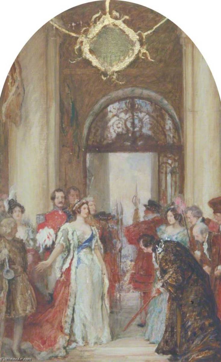 Order Art Reproductions Study for `The Opening of the Royal Exchange by Queen Victoria, 1844`, 1891 by Robert Walker | ArtsDot.com