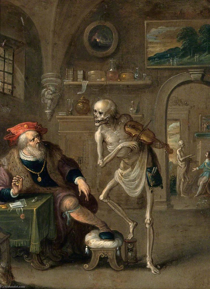 Order Artwork Replica Death and the Miser by Frans Iii Francken (1581-1642, Belgium) | ArtsDot.com