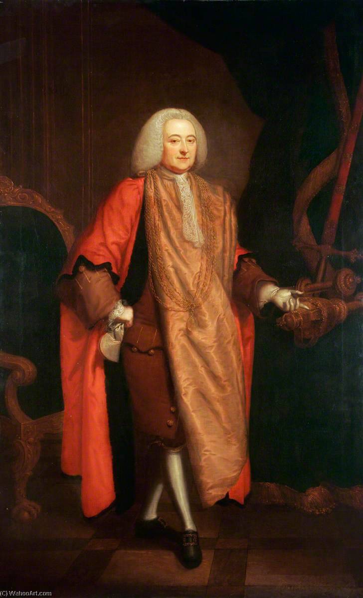 Buy Museum Art Reproductions Robert Rogers, Mayor of Norwich (1758), 1762 by Thomas Bardwell (1704-1767) | ArtsDot.com