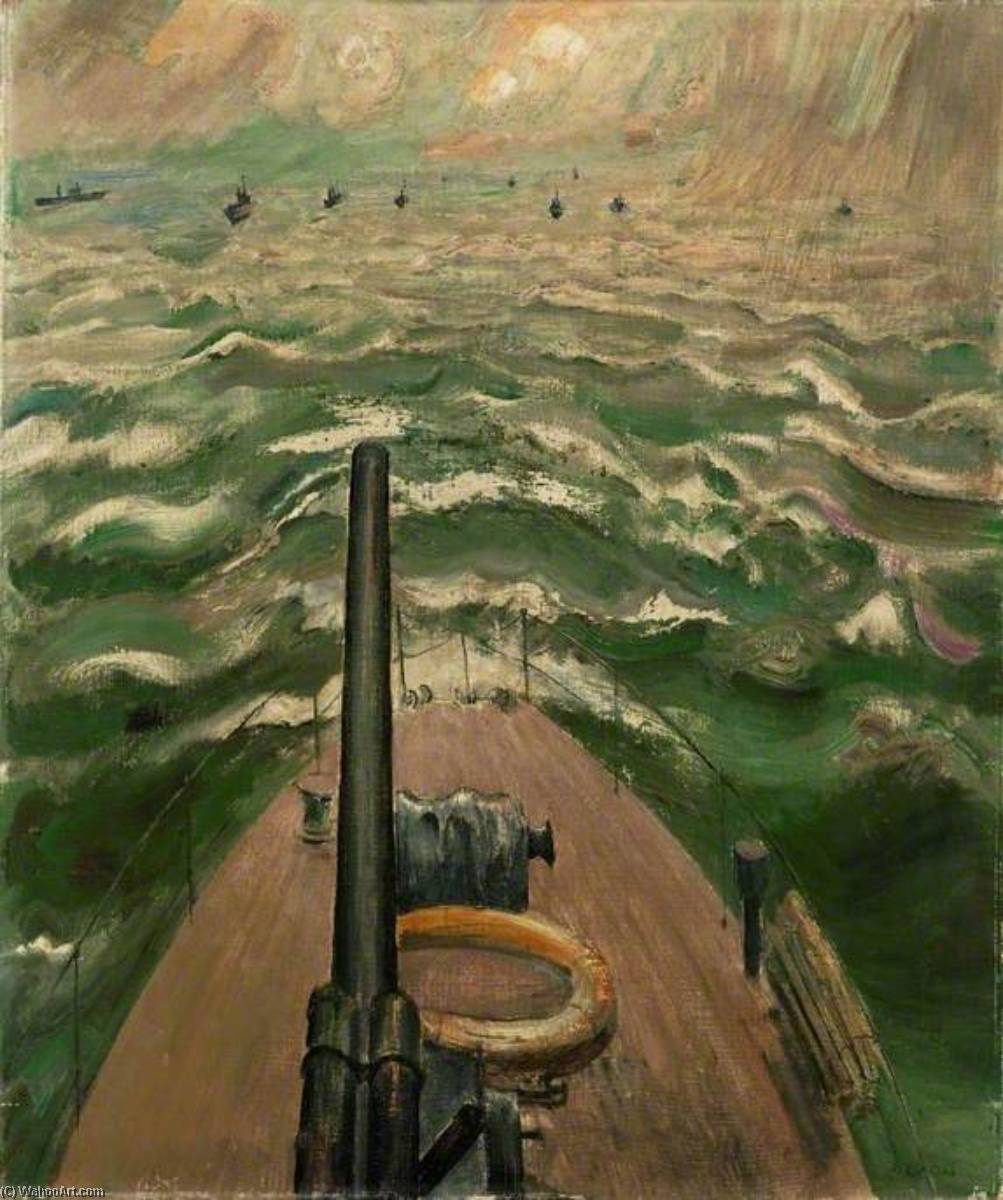 Order Oil Painting Replica Convoy, 1942 by Raymond James Coxon (Inspired By) (1896-1997, United Kingdom) | ArtsDot.com