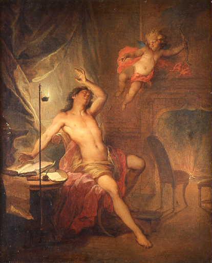 Buy Museum Art Reproductions Anacréon et l`Amour by Nicolas Bertin (1667-1736, France) | ArtsDot.com