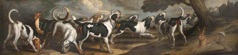 Order Paintings Reproductions Southern Mouthed Hounds, 1663 by Francis Barlow (1624-1704, United Kingdom) | ArtsDot.com