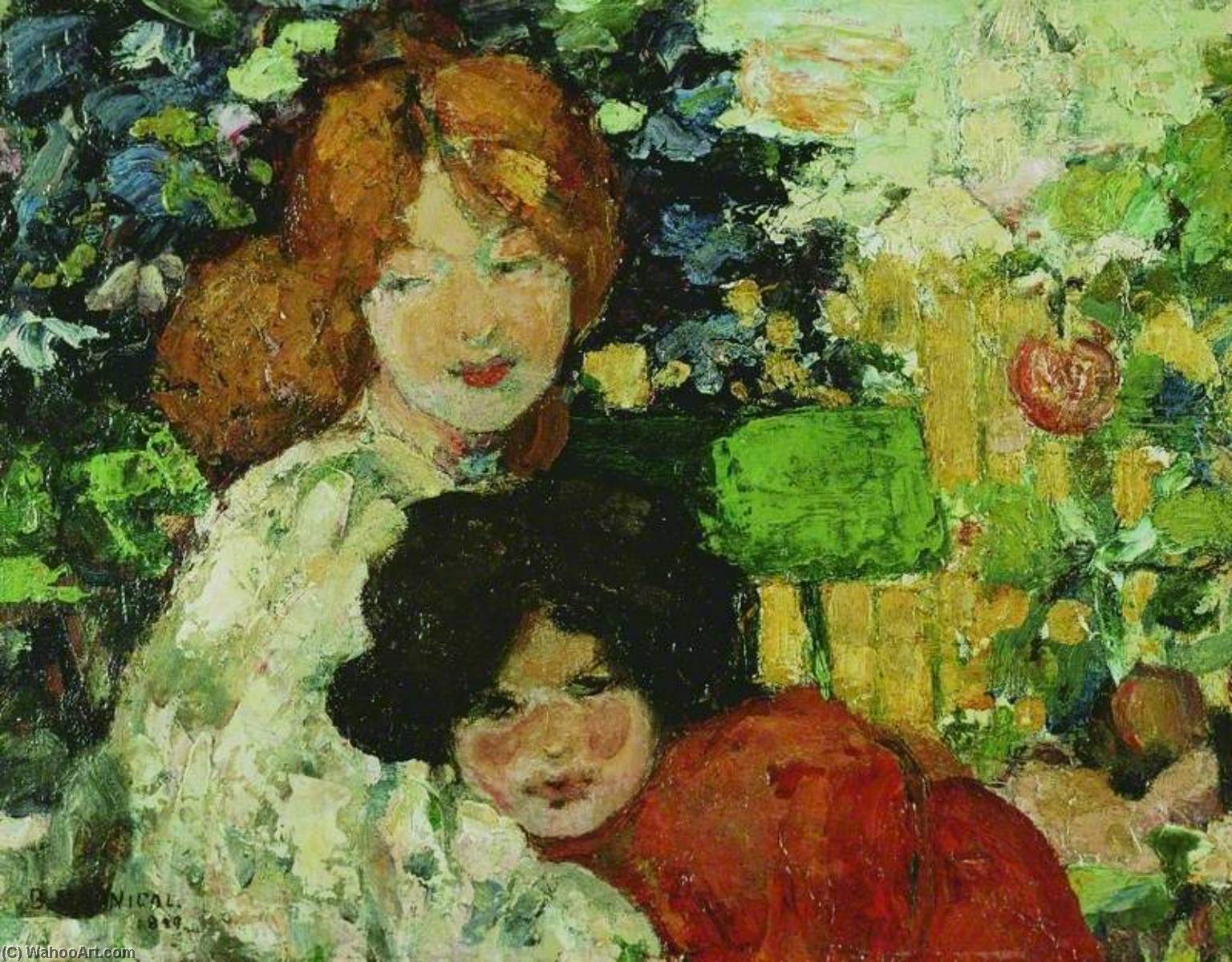 Order Paintings Reproductions Two Sisters (Mother and Daughter), 1899 by Bessie Macnicol (1869-1904, United Kingdom) | ArtsDot.com