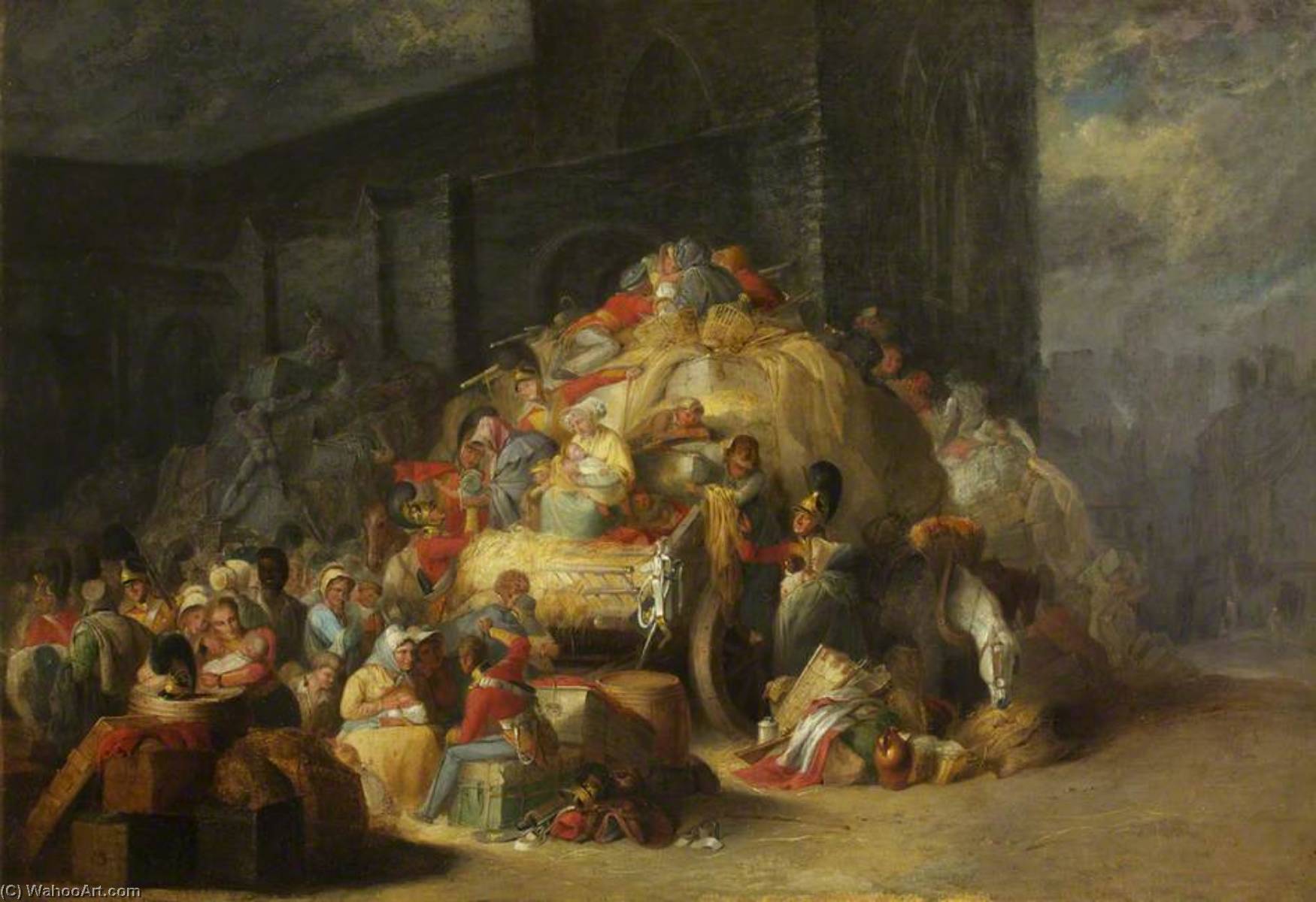 Buy Museum Art Reproductions 1st King`s Dragoon Guards, The Baggage Train, 1824 by Henry Perlee Parker (1795-1873) | ArtsDot.com