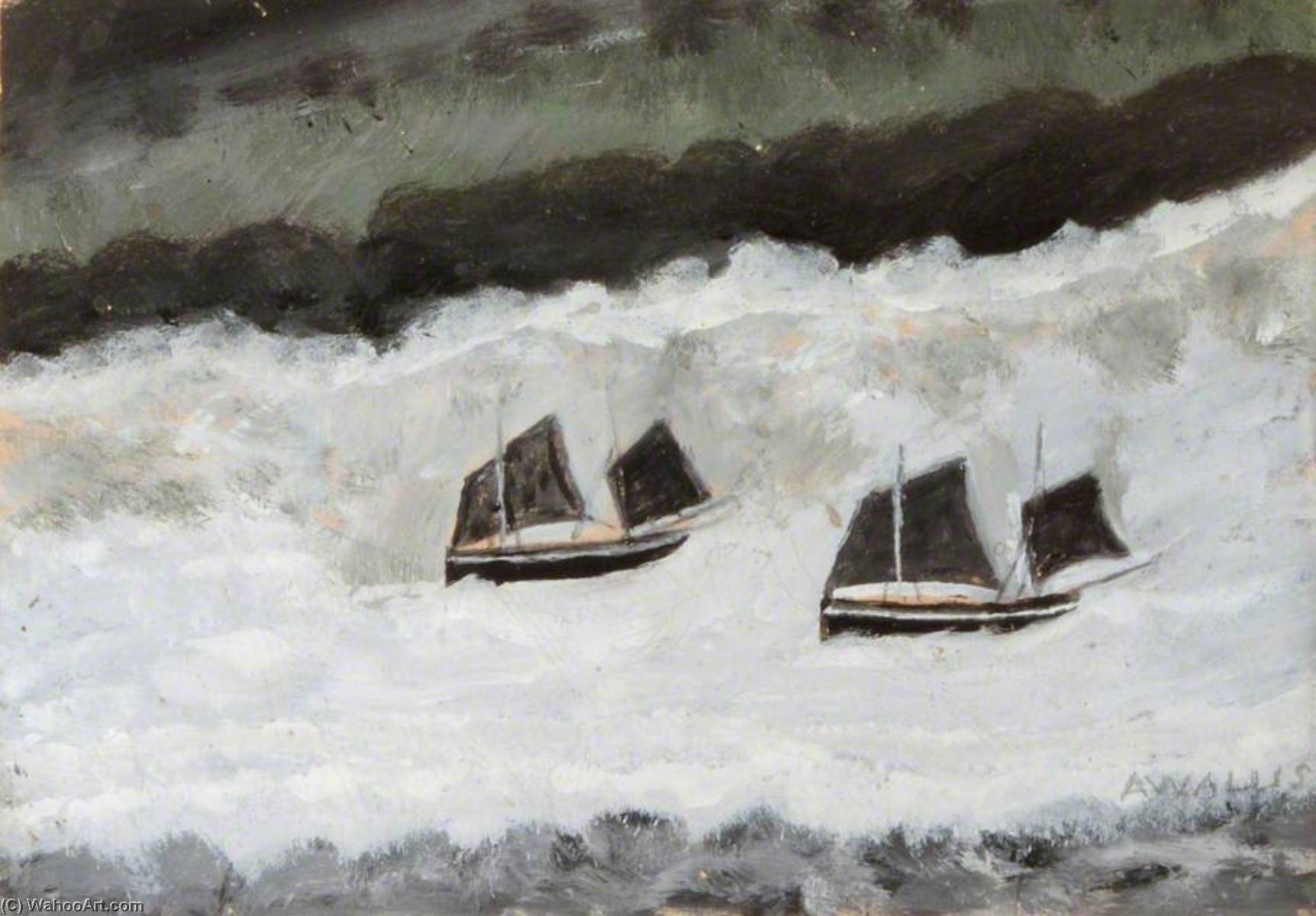Order Art Reproductions Sailing Boats by Alfred Wallis (1855-1942, United Kingdom) | ArtsDot.com