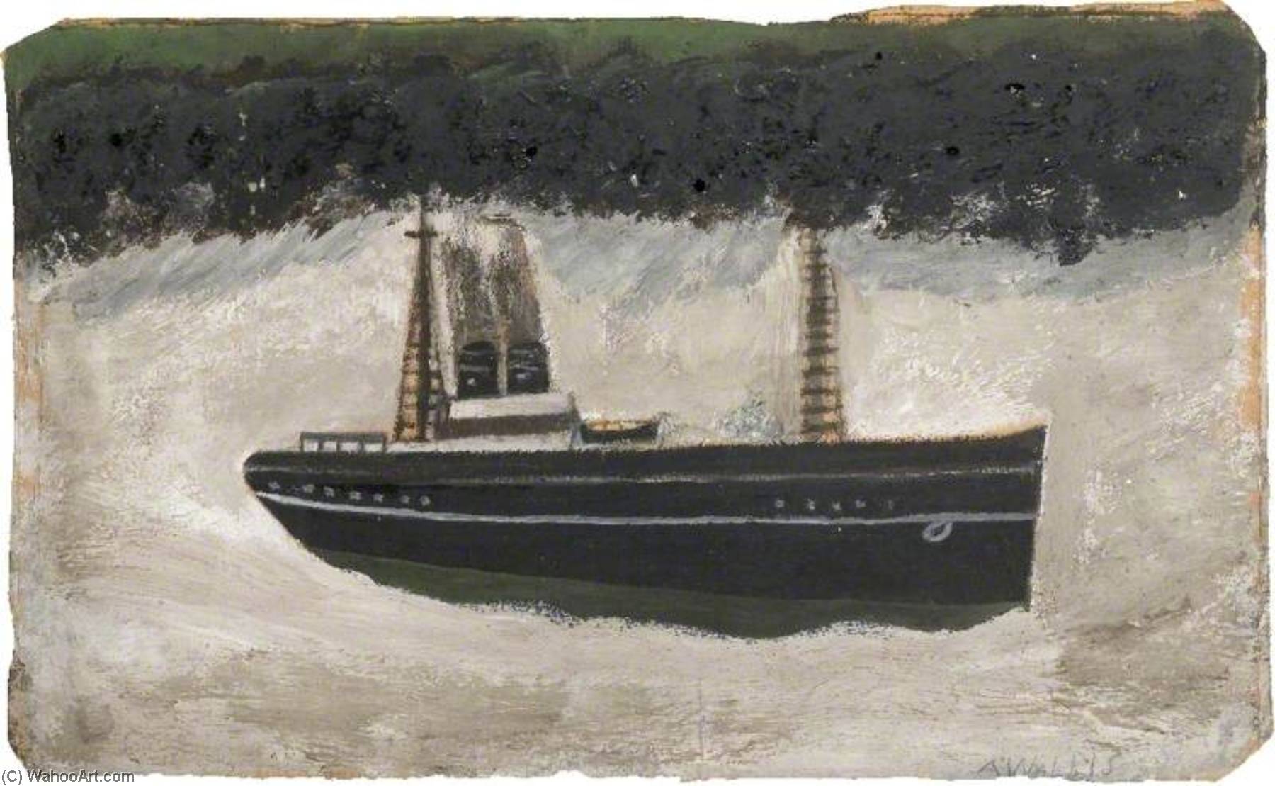 顺序 畫複製 船舶。 通过 Alfred Wallis (1855-1942, United Kingdom) | ArtsDot.com