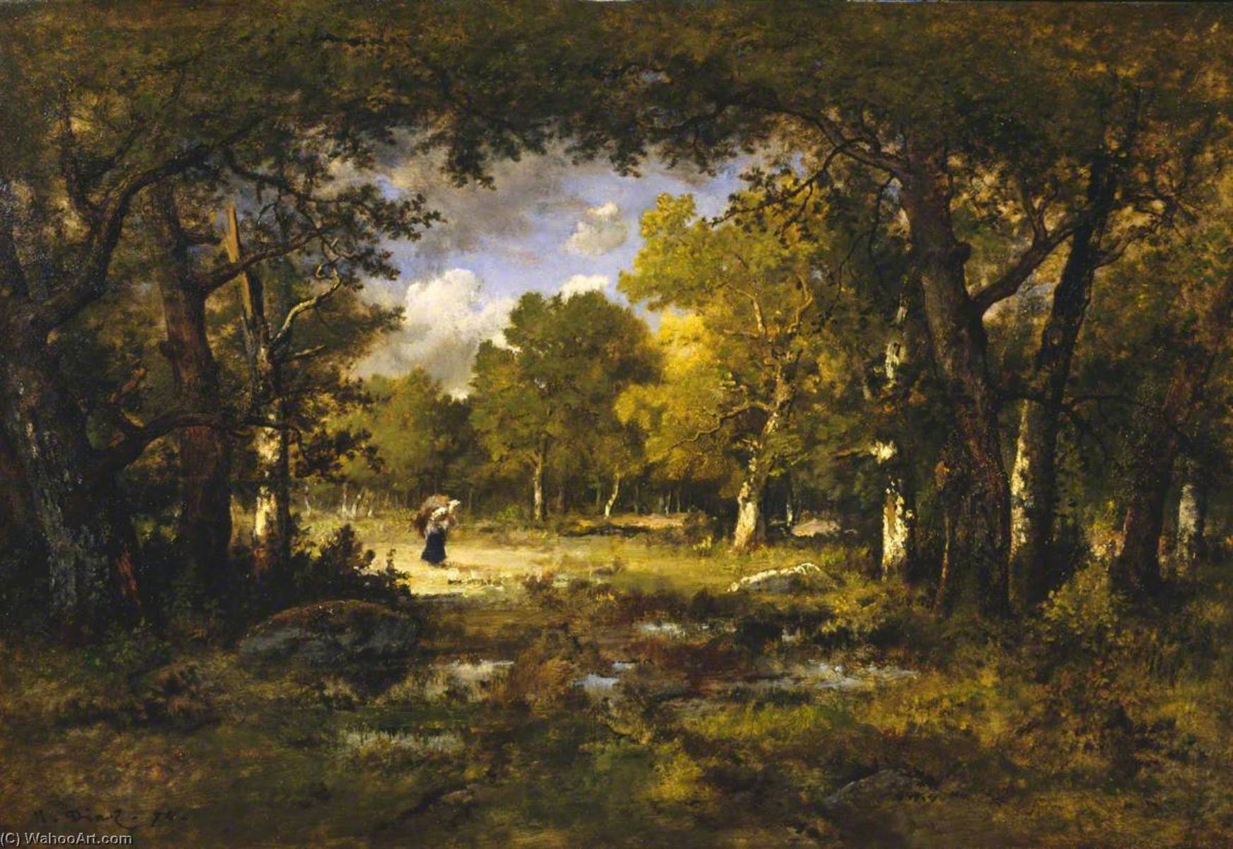 Order Oil Painting Replica Clearing in a Forest, 1874 by Narcisso Díaz De La Peña (1807-1876) | ArtsDot.com
