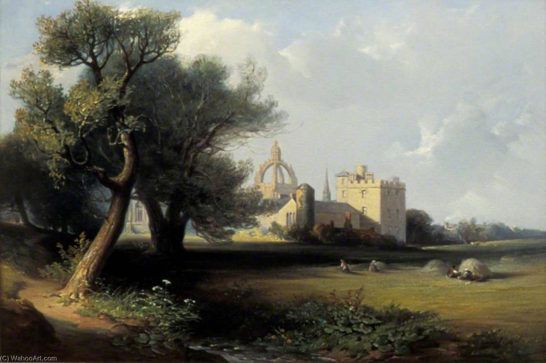 Order Oil Painting Replica King`s College, Aberdeen, from the South East, 1848 by James Cassie (1819-1879) | ArtsDot.com