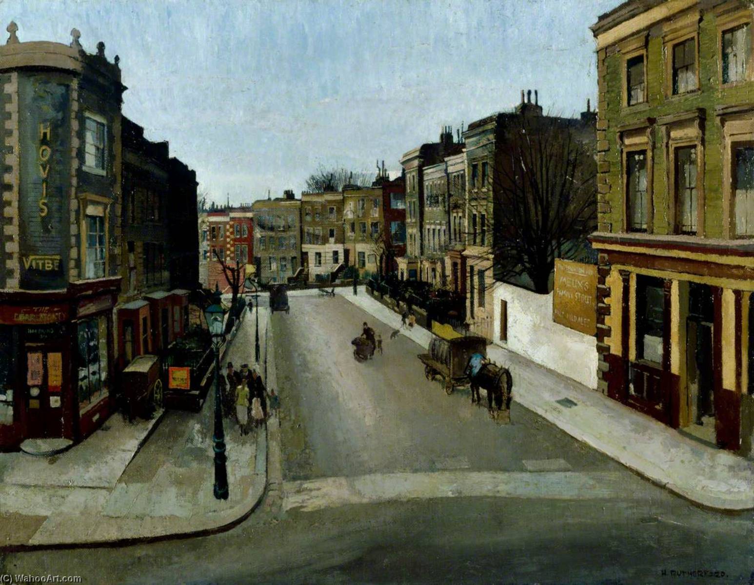 Buy Museum Art Reproductions Camden Town Street, 1935 by Harry Rutherford (Inspired By) (1903-1985) | ArtsDot.com