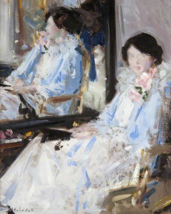 Buy Museum Art Reproductions Girl in Blue (Reflections), 1912 by Francis Campbell Boileau Cadell | ArtsDot.com