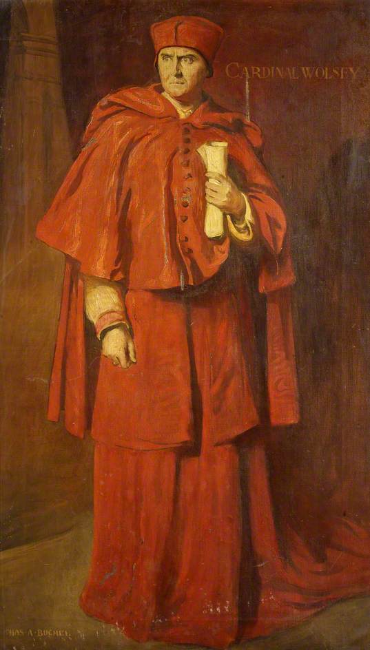 Order Oil Painting Replica Herbert Beerbohm Tree as Cardinal Wolsey in `Henry Vlll`, 1912 by Charles A Buchel (1872-1950) | ArtsDot.com