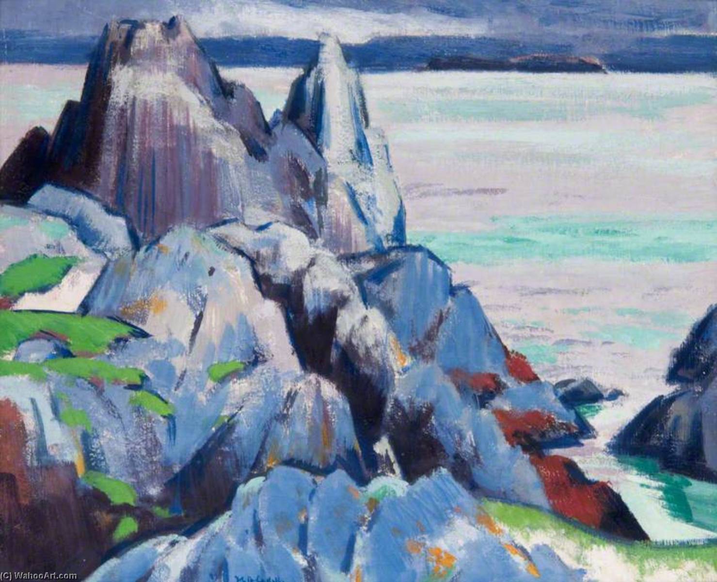 Order Art Reproductions The Cathedral Rock, Iona, 1923 by Francis Campbell Boileau Cadell | ArtsDot.com