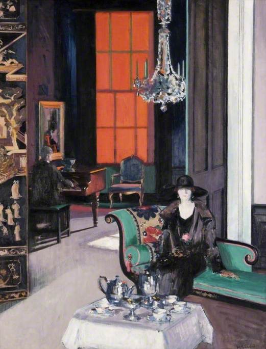 Buy Museum Art Reproductions Interior The Orange Blind, 1927 by Francis Campbell Boileau Cadell | ArtsDot.com