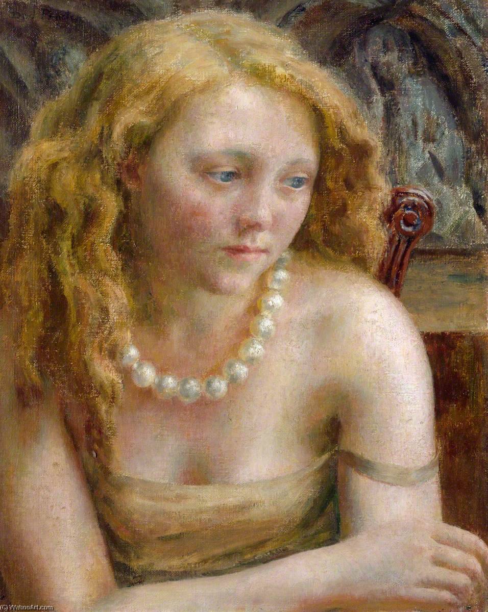 Ordinare Riproduzioni D'arte La collana di perle, 1941 di Dod Procter (Ispirato da) (1890-1972, United Kingdom) | ArtsDot.com