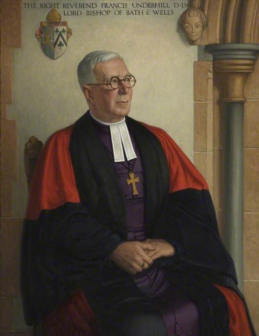 Order Oil Painting Replica Francis Underhill (1878–1943), Bishop of Wells (1937–1943), 1940 by Harry Morley (1881-1943) | ArtsDot.com