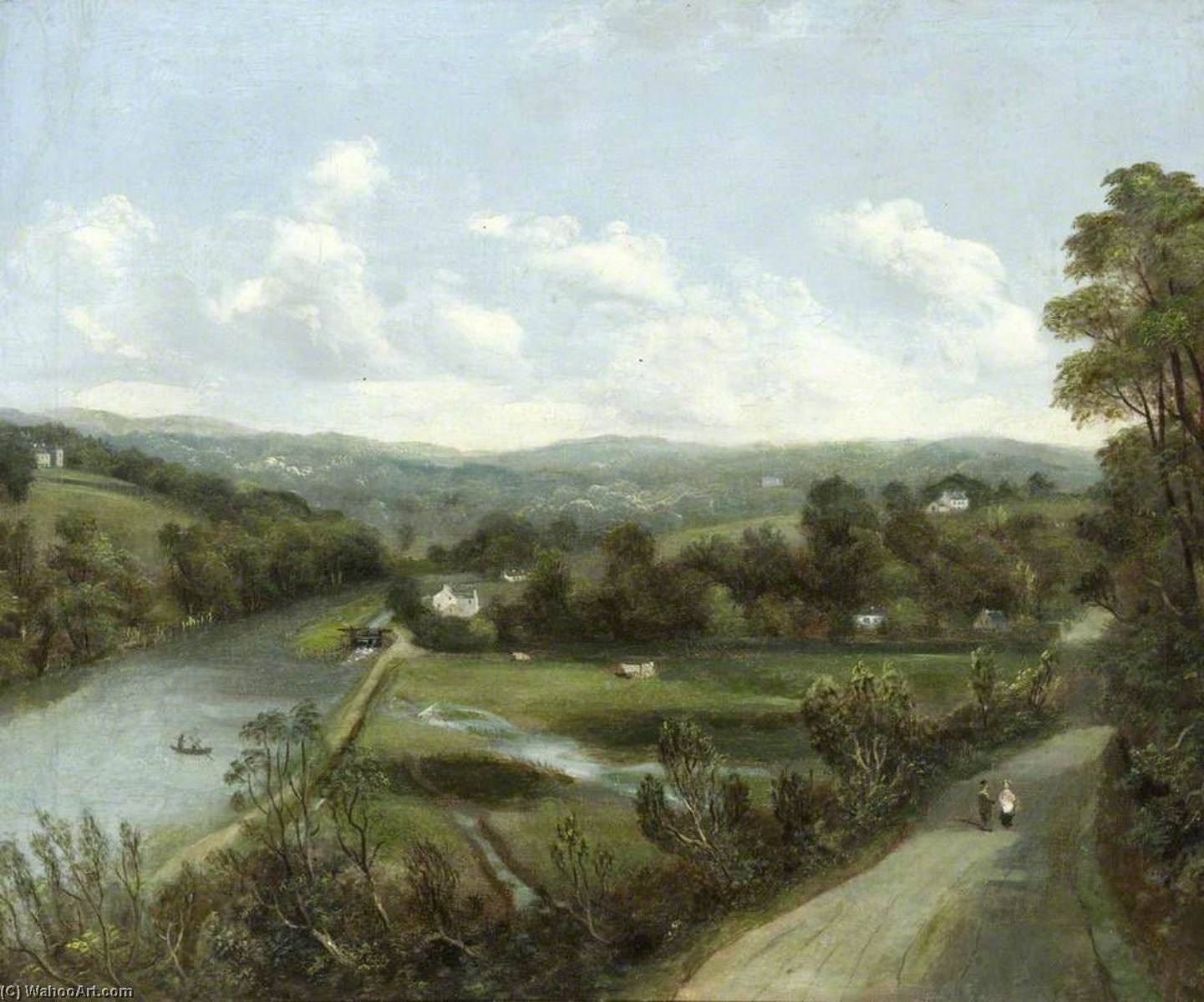 Buy Museum Art Reproductions The River Lagan at Stranmillis, 1834 by Hugh Frazer (1795-1865) | ArtsDot.com