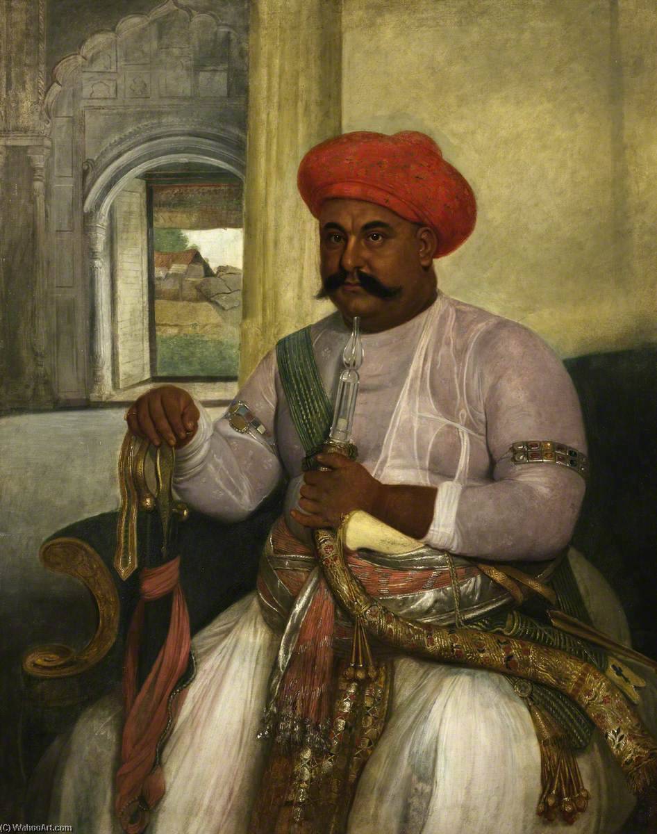 Bestellen Gemälde Reproduktionen Hasan Reza Khan, Minister für Asaf al Daula von Oudh, 1784 von Johann Zoffany (1733-1810, Germany) | ArtsDot.com