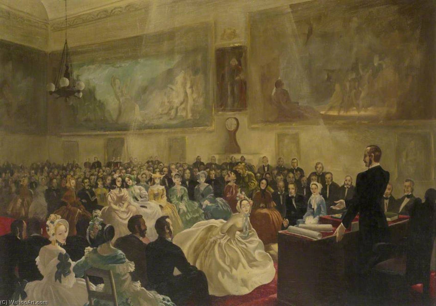 Buy Museum Art Reproductions The Prince Consort, President of the Society of Arts, Presenting Medals in the Society`s Hall in 1849, 1949 by Anna Katrina Zinkeisen (Inspired By) (1901-1976) | ArtsDot.com