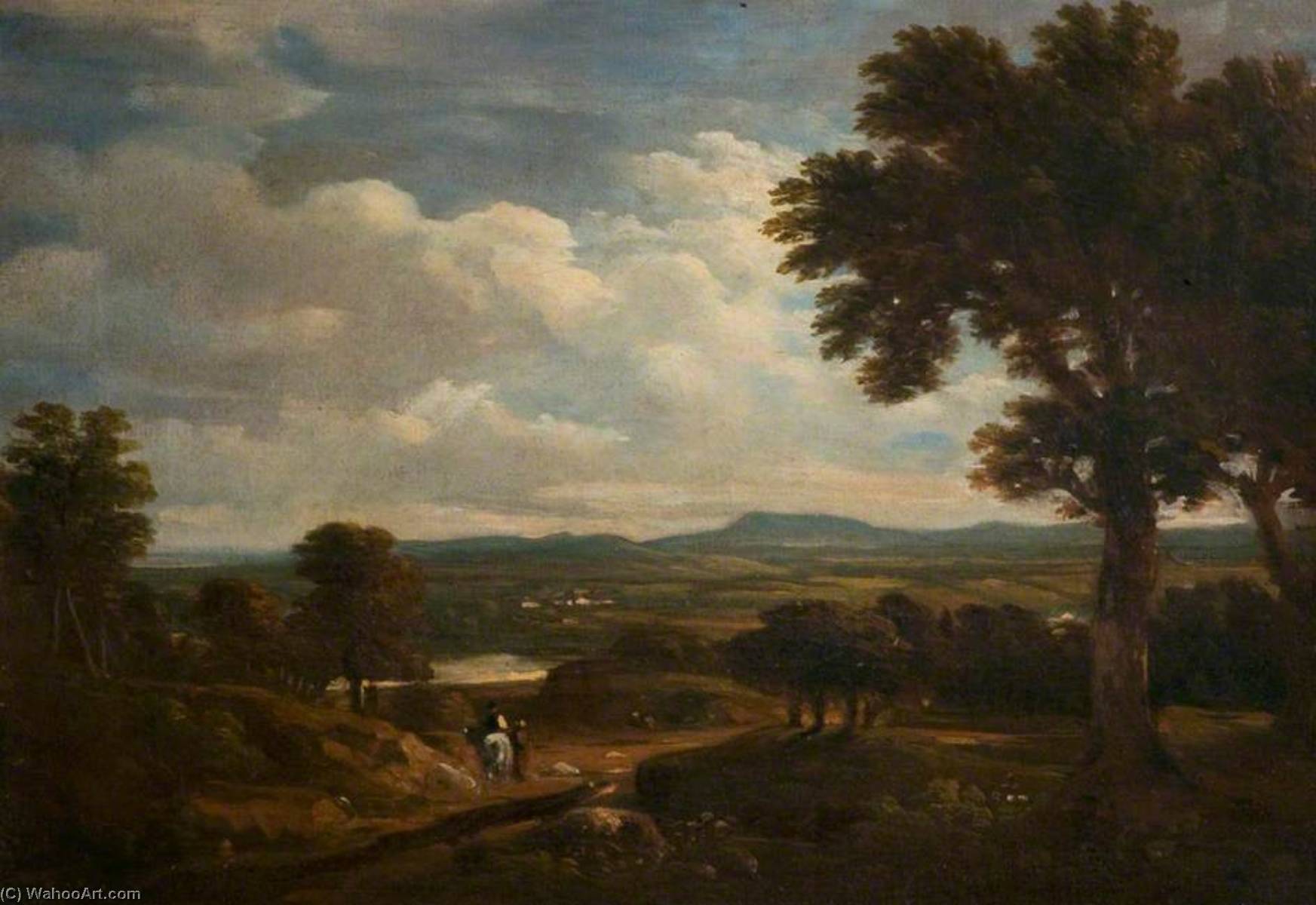 Order Art Reproductions View near Coleorton, Leicestershire, 1827 by George Howland Beaumont (1753-1827, United Kingdom) | ArtsDot.com