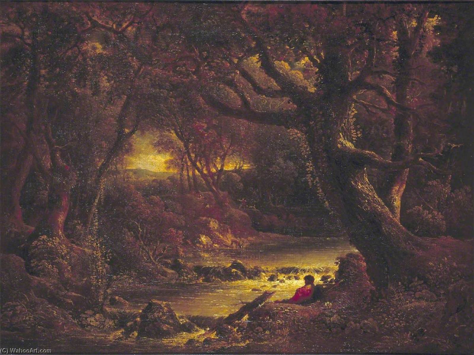 Buy Museum Art Reproductions Landscape, with Jacques and the Wounded Stag, 1819 by George Howland Beaumont (1753-1827, United Kingdom) | ArtsDot.com