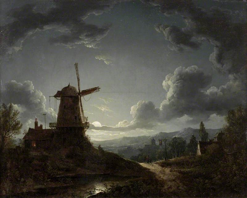 Order Oil Painting Replica Landscape by Moonlight, 1840 by Sebastian Pether (1790-1844) | ArtsDot.com